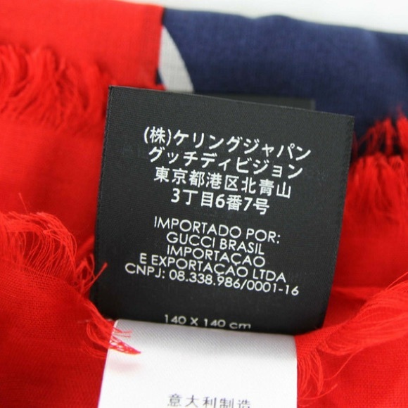 SOLD Gucci Ghost Blue Modal/silk GG LG Scarf Shawl - Picture 3 of 5